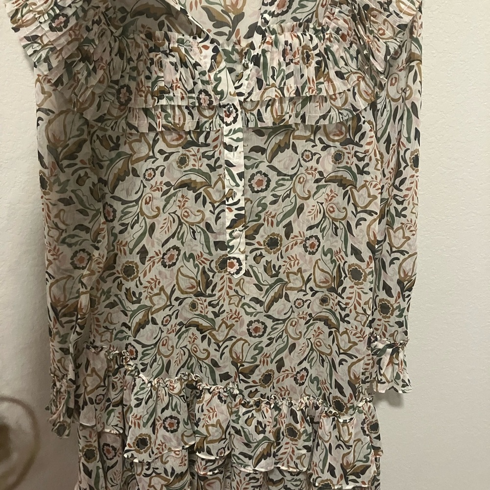 Ted Baker Aishia Ruffle Mini Shirtdress Ivory